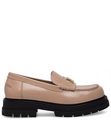 Półbuty wsuwane Badura beżowe damskie 