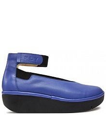 Półbuty na obcasie Fly London niebieskie damskie 