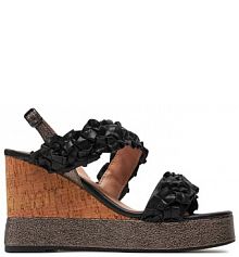 Sandały na koturnie Liu Jo czarne 