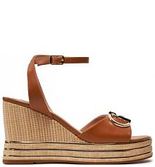 Sandały na koturnie Liu Jo brązowe 