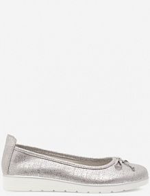 Baleriny Clara Barson srebrne damskie WYL3650-3