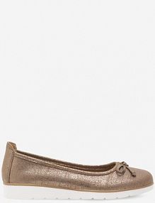 Baleriny Clara Barson złote damskie WYL3650-3
