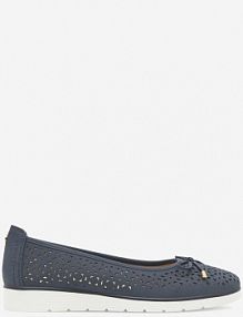 Baleriny Clara Barson granatowe damskie WYL3650-2