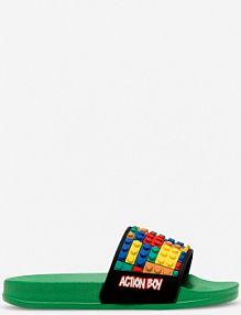 Klapki basenowe Action Boy zielone dziecięce P3047043K