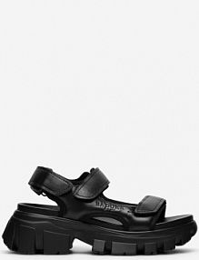 Sandały na obcasie Badura czarne IRENE-24SS45