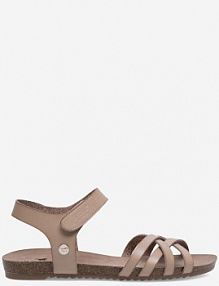 Sandały na obcasie mustang beżowe 1307-811