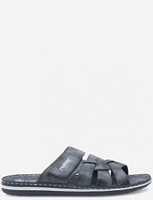 Klapki Rieker niebieskie męskie 21073-14