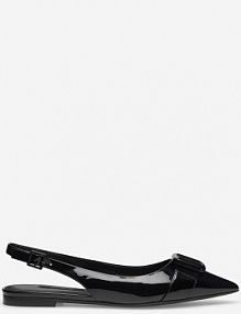 Baleriny gino rossi czarne damskie AGORA-V1166-01-1