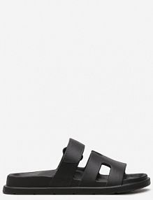 Czarne Basenowe Klapki Piankowe z Wycięciami na Pasku Wrenlita Renee damskie