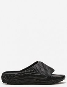 Czarne Klapki z lekkiej Pianki Ozdobione Wypukłym Tłoczeniem Konsia Renee damskie