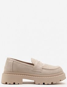 Beżowe Wsuwane Mokasyny Vices na Platformie Dionela damskie