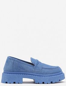Niebieskie Wsuwane Mokasyny Vices na Platformie Dionela damskie