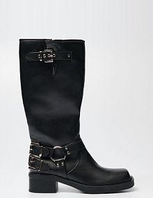 Czarne kozaki na obcasie House damskie 831AE-99X