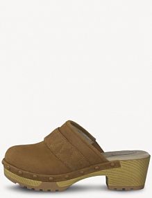 Klapki eleganckie Tamaris brązowe damskie