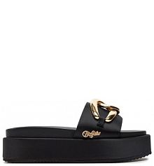 Klapki Buffalo czarne damskie 