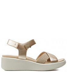 Sandały na koturnie ECCO żółte 