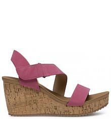 Sandały na koturnie Clara Barson różowe 