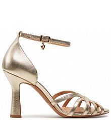 Sandały na słupku R.Polański złote 