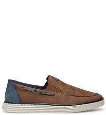 Półbuty wsuwane Rieker brązowe męskie 