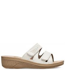 Klapki na koturnie Inblu białe 