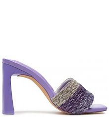 Klapki na słupku Menbur fioletowe 