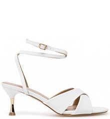 Sandały na szpilce Sergio Bardi białe 