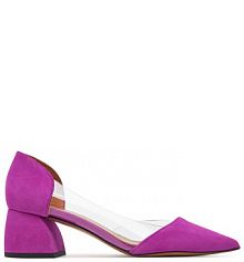 Półbuty na obcasie R.Polański różowe damskie 