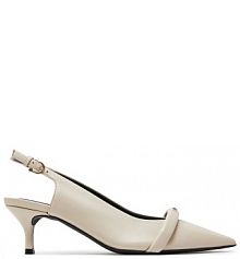 Sandały na szpilce Furla écru 