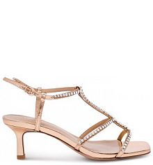 Sandały na szpilce Badura różowe 