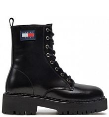 Trapery Tommy Jeans czarne damskie 