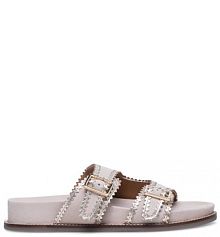 Klapki Sergio Bardi beżowe damskie 