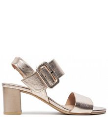 Sandały na słupku Caprice złote 