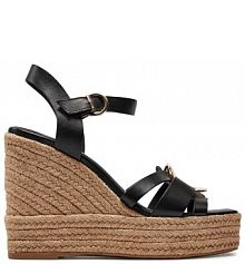 Sandały na koturnie Tamaris czarne 