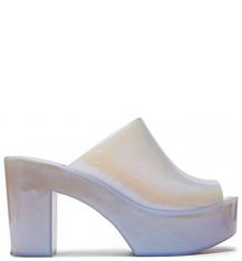 Klapki na słupku Melissa białe 