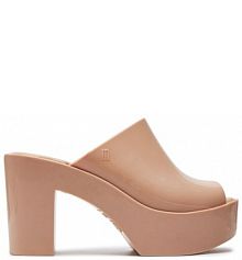 Klapki na słupku Melissa beżowe 