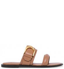 Klapki GINO ROSSI brązowe damskie 