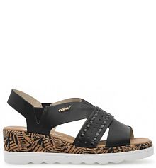 Sandały na koturnie Rieker czarne 