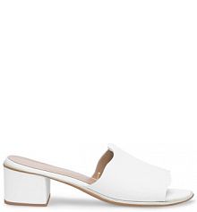 Klapki na słupku Lasocki białe 