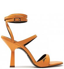 Sandały na słupku Patrizia Pepe pomarańczowe 