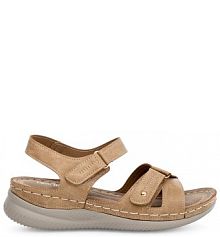 Sandały na koturnie Clara Barson beżowe 