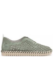 Półbuty wsuwane Rieker zielone damskie 