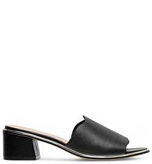 Klapki na słupku Lasocki czarne 