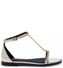 Sandały Eva Minge złote damskie 