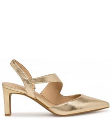 Sandały na szpilce Sergio Bardi złote 