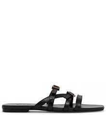 Klapki GINO ROSSI czarne damskie 