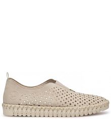 Półbuty wsuwane Rieker beżowe damskie 