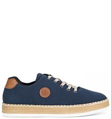 Półbuty sznurowane Rieker granatowe damskie 