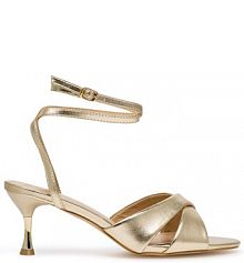 Sandały na szpilce Sergio Bardi złote 