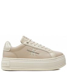 Sneakersy Calvin Klein Jeans beżowe damskie 