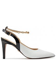 Sandały na szpilce Baldowski białe 